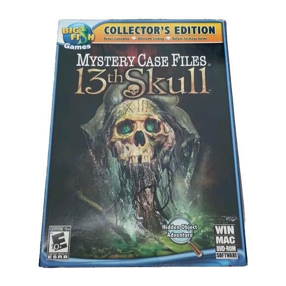 2011 Mystery Case Files: 13th Skull Collectors Edition - DVD Rom Video Game - Picture 1 of 3
